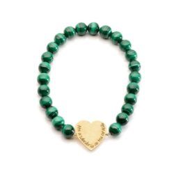 Pulseira Coração Sabedoria com Malaquitas
